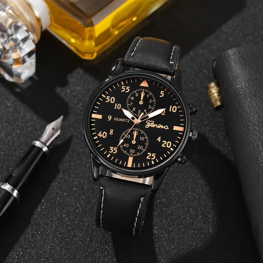 Men's Fashion Business Watch - Stainless Steel Quartz Wristwatch with Two-Eye Design - Hot Selling Foreign Trade Style showcase 5