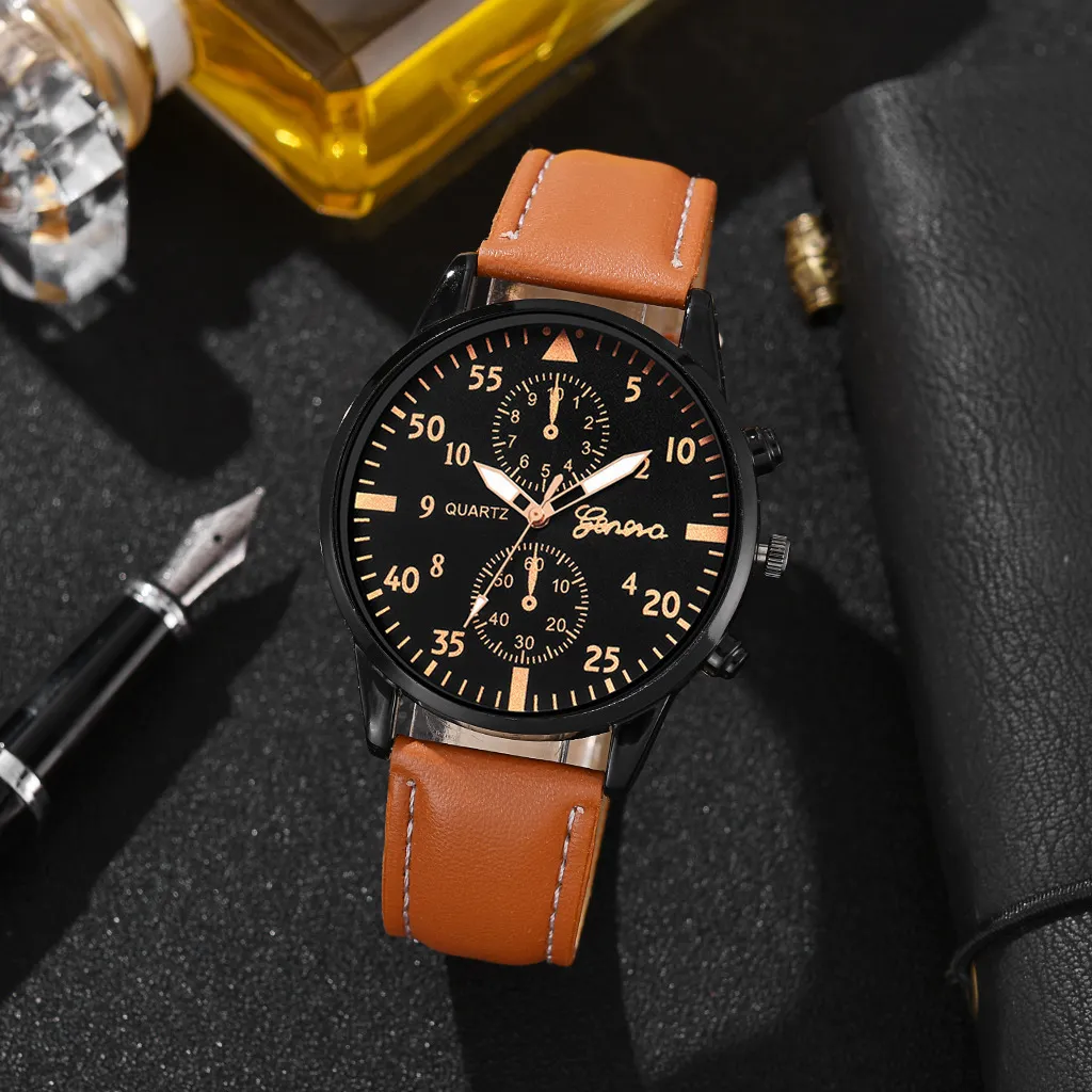 Men's Fashion Business Watch - Stainless Steel Quartz Wristwatch with Two-Eye Design - Hot Selling Foreign Trade Style showcase 9