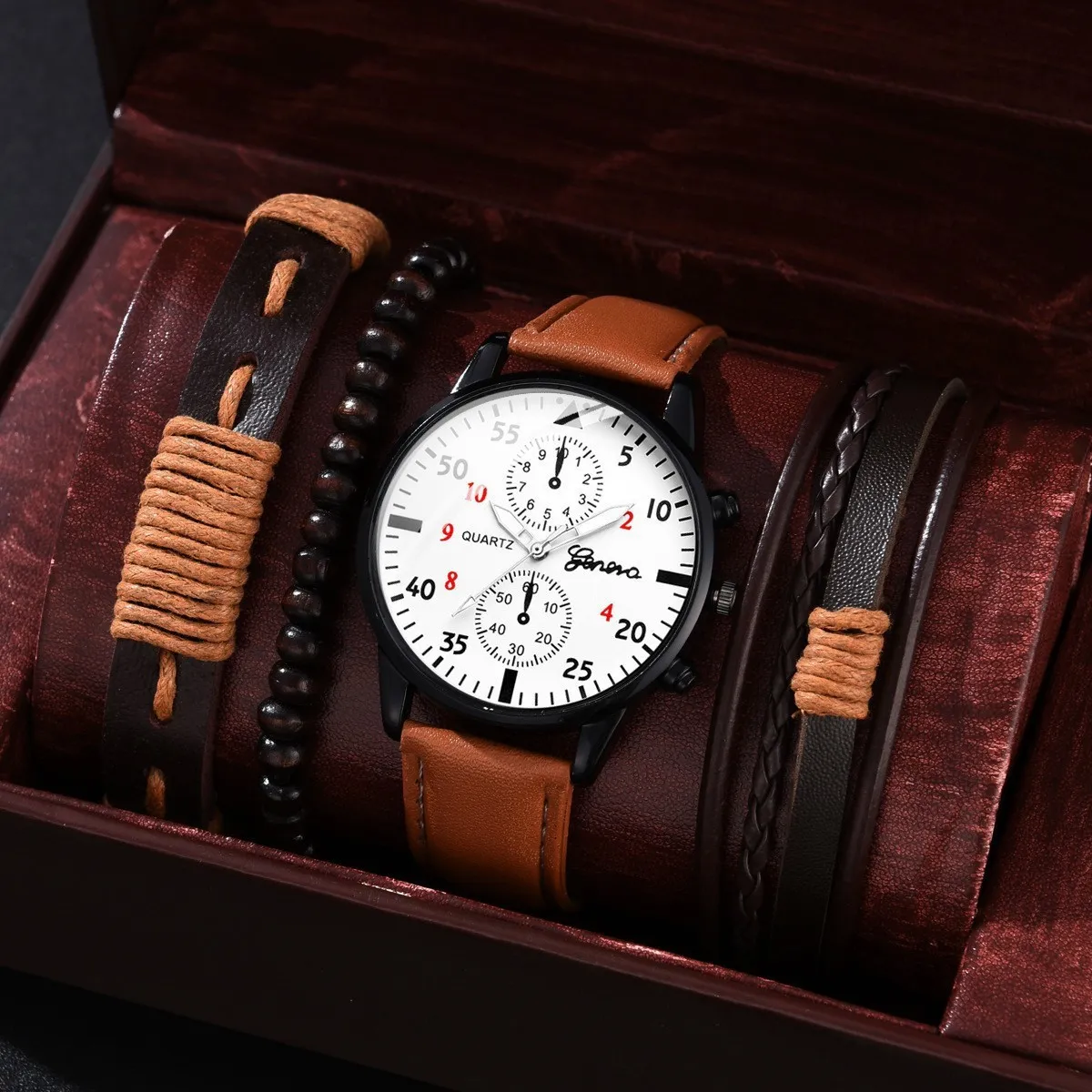 Men's Fashion Business Watch - Stainless Steel Quartz Wristwatch with Two-Eye Design - Hot Selling Foreign Trade Style thumbnail 2