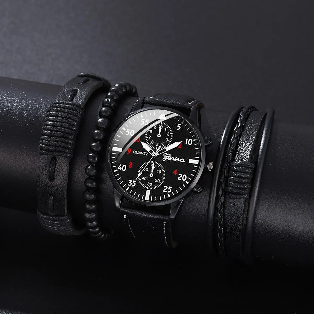 Men's Fashion Business Watch - Stainless Steel Quartz Wristwatch with Two-Eye Design - Hot Selling Foreign Trade Style thumbnail 5