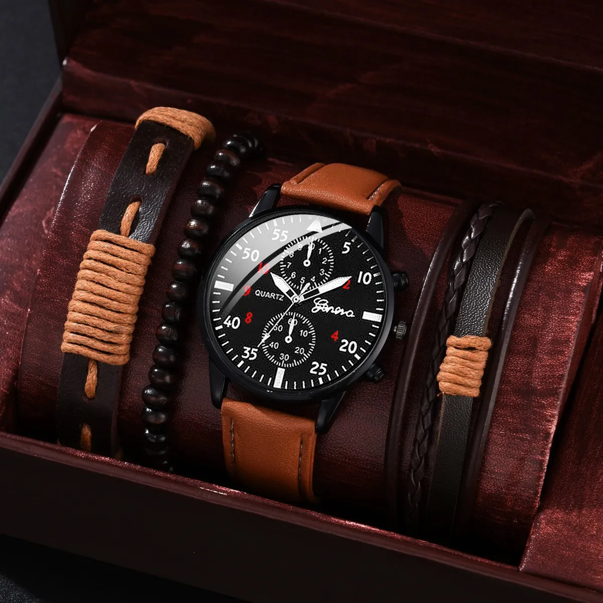Men's Fashion Business Watch - Stainless Steel Quartz Wristwatch with Two-Eye Design - Hot Selling Foreign Trade Style thumbnail 8