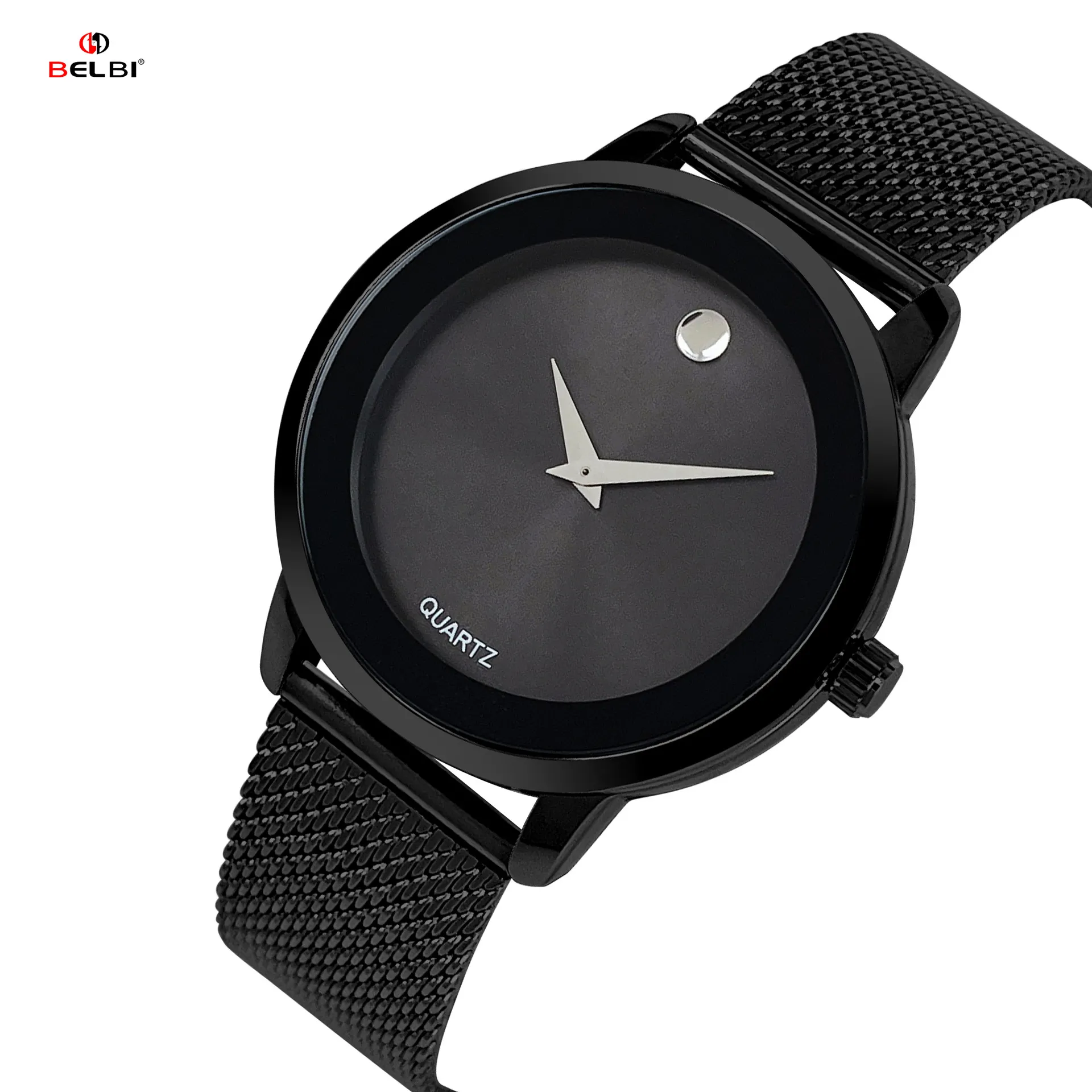 Men's Stainless Steel Mesh Strap Quartz Watch - Fashion Casual Business Wristwatch for Men - Facebook E-commerce Brand thumbnail 4