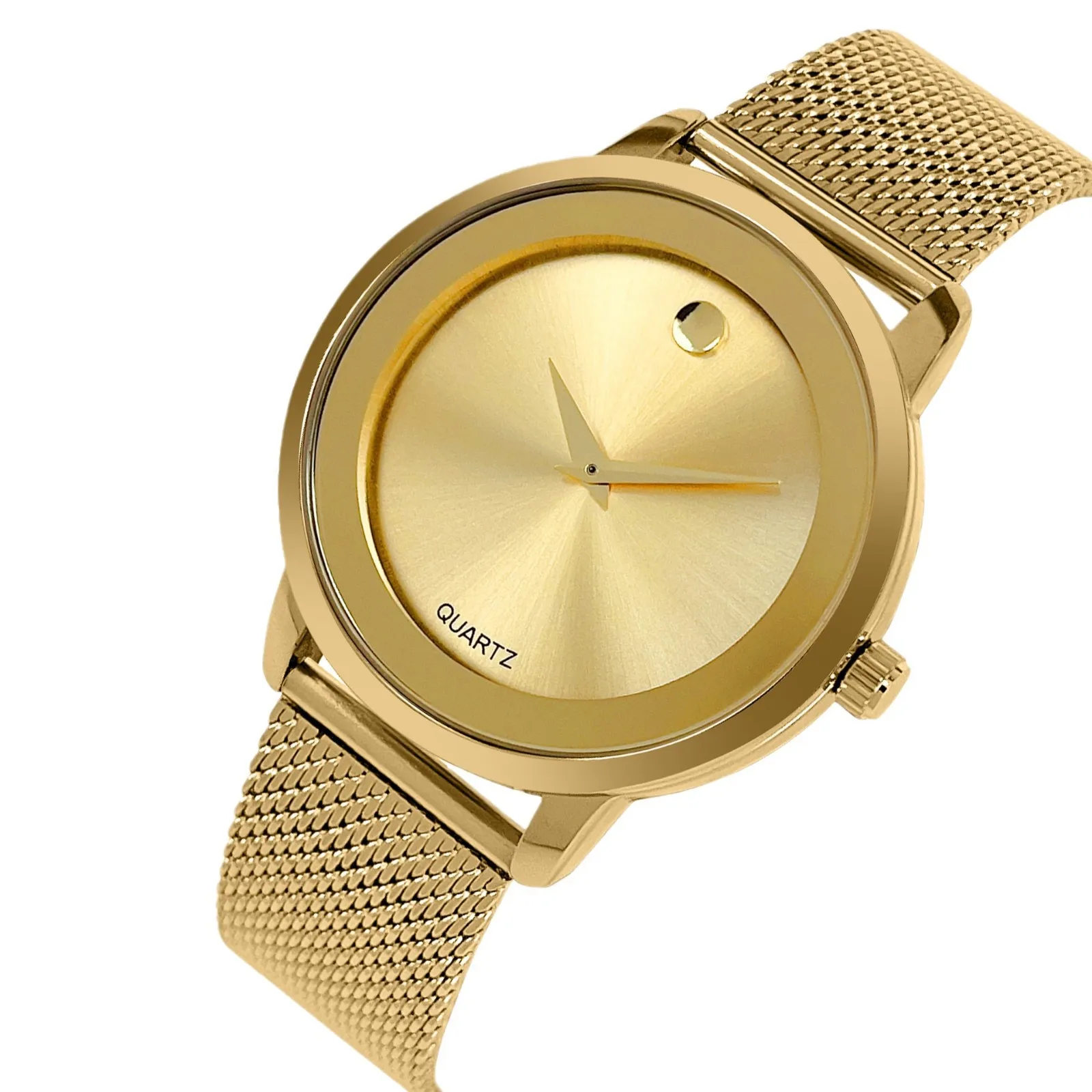 Men's Stainless Steel Mesh Strap Quartz Watch - Fashion Casual Business Wristwatch for Men - Facebook E-commerce Brand thumbnail 5
