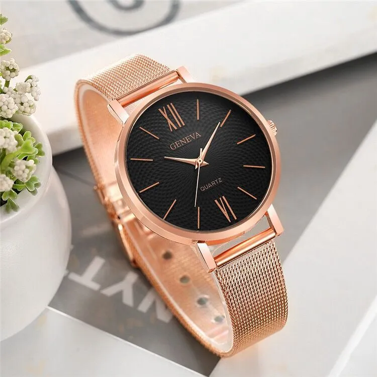 Men's Geneva Quartz Wrist Watch - Stainless Steel Band, Business Casual Style, Fake Chronograph, Calendar Display - Perfect Gift for Him showcase 11