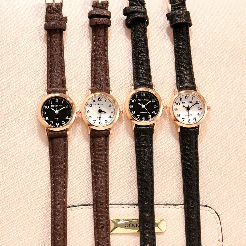 Women's Korean Style Simple Cute Watch for Students | Retro Artistic Tiny Small Dial Girlfriend Watch Pair | Fashionable Wristwatch for Girls showcase 8