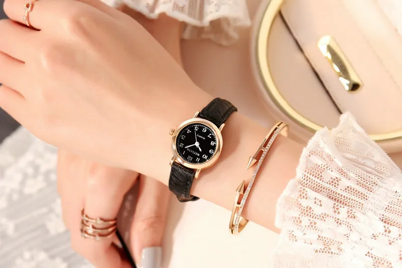 Women's Korean Style Simple Cute Watch for Students | Retro Artistic Tiny Small Dial Girlfriend Watch Pair | Fashionable Wristwatch for Girls showcase 11