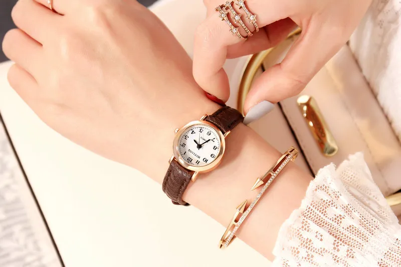 Women's Korean Style Simple Cute Watch for Students | Retro Artistic Tiny Small Dial Girlfriend Watch Pair | Fashionable Wristwatch for Girls showcase 13