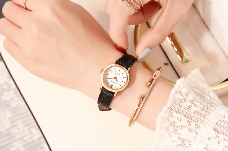 Women's Korean Style Simple Cute Watch for Students | Retro Artistic Tiny Small Dial Girlfriend Watch Pair | Fashionable Wristwatch for Girls showcase 20