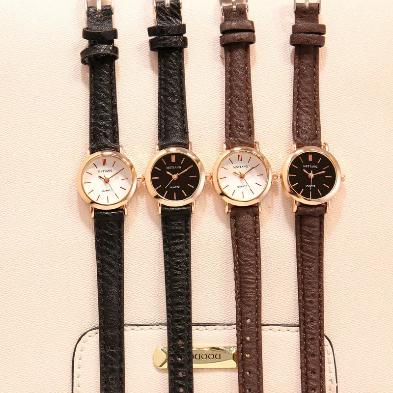 Women's Korean Style Simple Cute Watch for Students | Retro Artistic Tiny Small Dial Girlfriend Watch Pair | Fashionable Wristwatch for Girls showcase 17