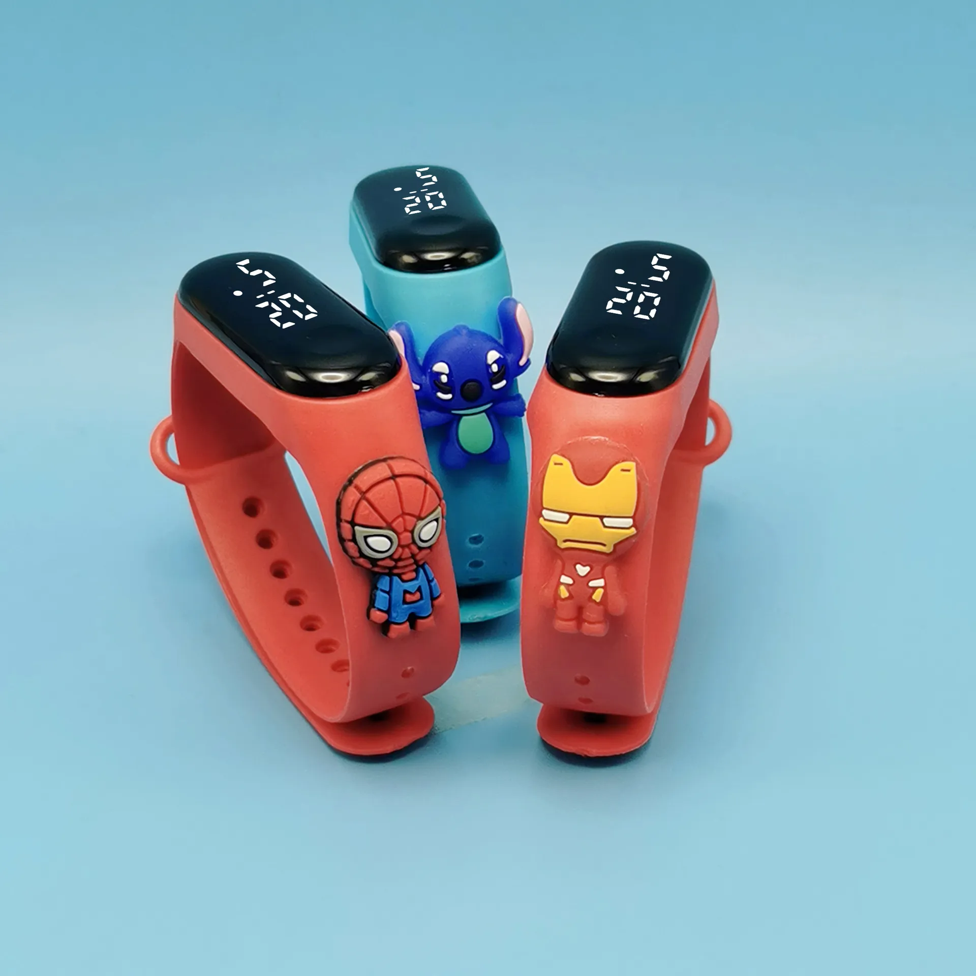 Kids Cartoon Superman LED Touch Screen Watch - Waterproof Digital Bracelet Watch for Children, Boys, Girls - Electronic Anime Doll Gift thumbnail 4