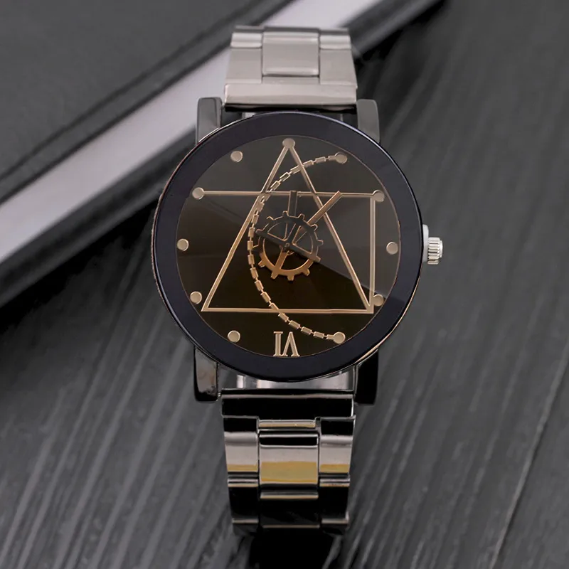 Fashion Compass Turntable Steel Band Watch for Men and Women - Stylish Couple Watch, Micro Business Gift - 2016 New Export Design thumbnail 1