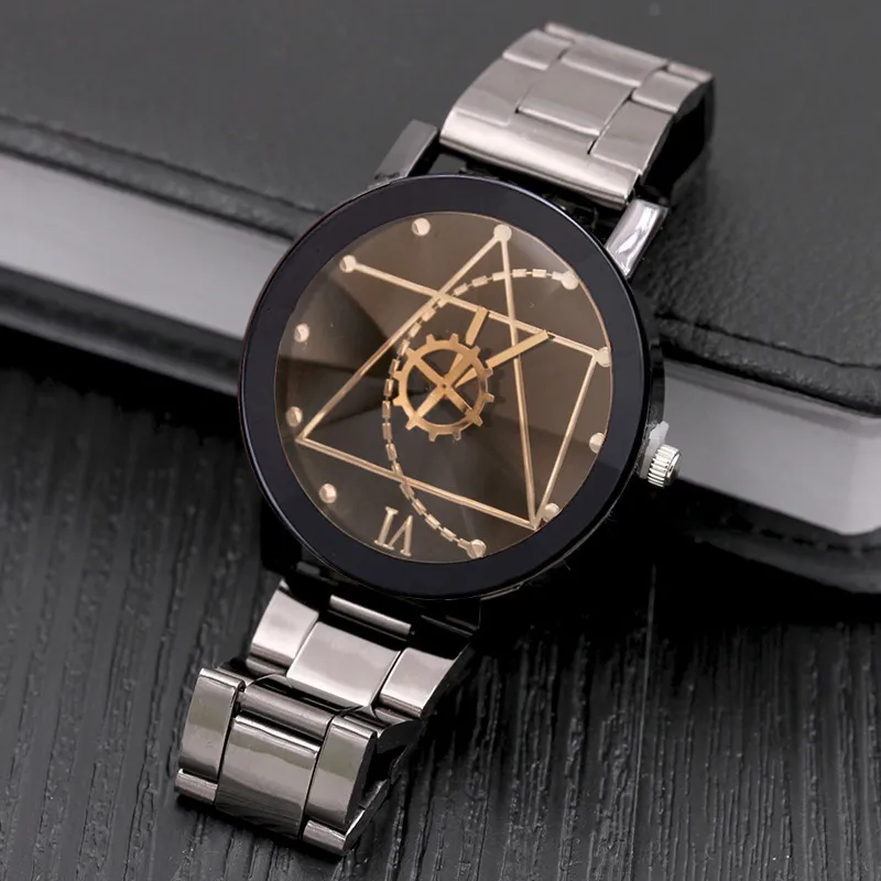 Fashion Compass Turntable Steel Band Watch for Men and Women - Stylish Couple Watch, Micro Business Gift - 2016 New Export Design showcase 2