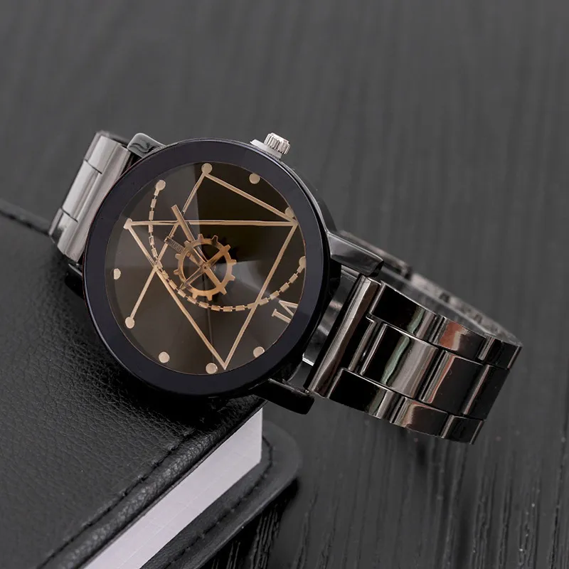 Fashion Compass Turntable Steel Band Watch for Men and Women - Stylish Couple Watch, Micro Business Gift - 2016 New Export Design showcase 3