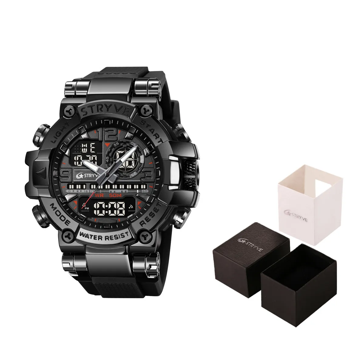 Stryve Sports Luminous Digital Watch - Waterproof Multi-Functional Student Watch for Boys and Girls - Cool Design, Perfect for Cross-Border Dropshipping thumbnail 7