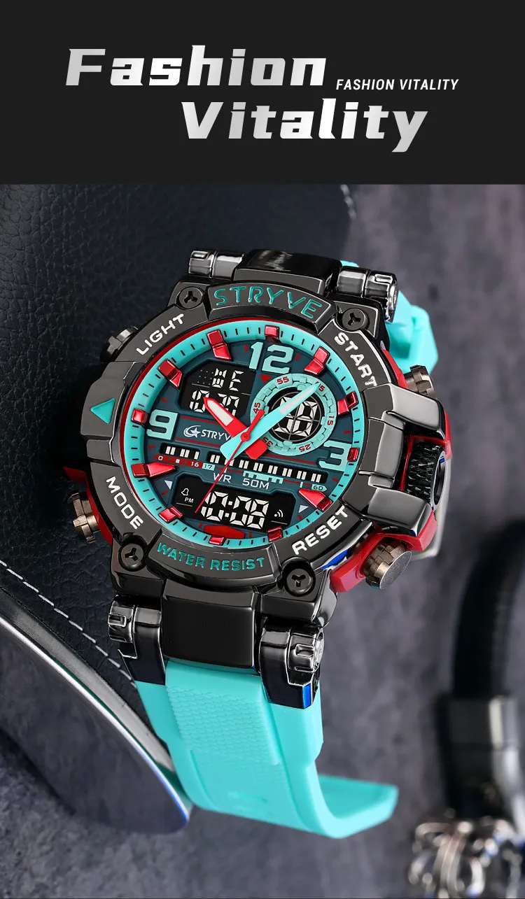 Stryve Sports Luminous Digital Watch - Waterproof Multi-Functional Student Watch for Boys and Girls - Cool Design, Perfect for Cross-Border Dropshipping showcase 14