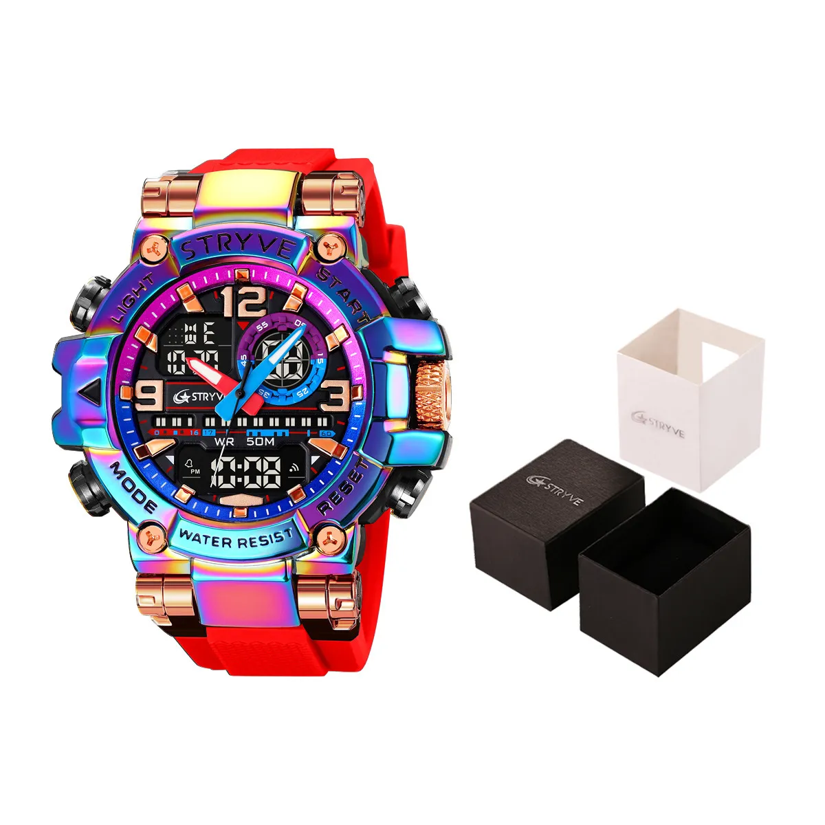 Stryve Sports Luminous Digital Watch - Waterproof Multi-Functional Student Watch for Boys and Girls - Cool Design, Perfect for Cross-Border Dropshipping thumbnail 8