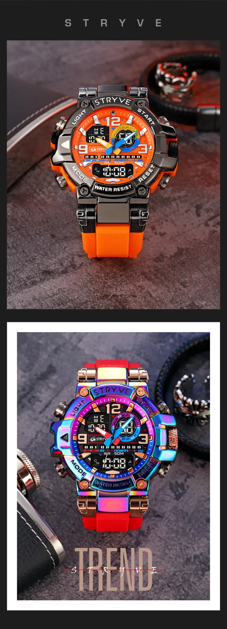 Stryve Sports Luminous Digital Watch - Waterproof Multi-Functional Student Watch for Boys and Girls - Cool Design, Perfect for Cross-Border Dropshipping showcase 12