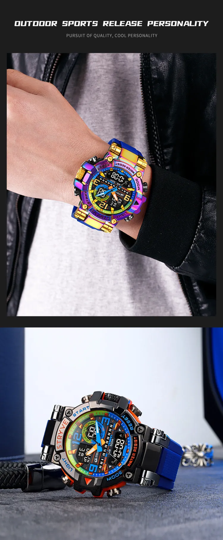 Stryve Sports Luminous Digital Watch - Waterproof Multi-Functional Student Watch for Boys and Girls - Cool Design, Perfect for Cross-Border Dropshipping showcase 11