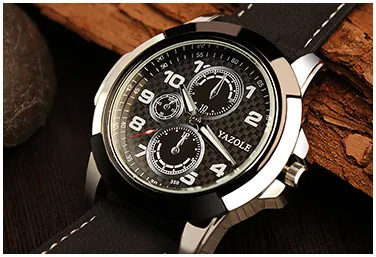 Yazole 372 Men's Quartz Watch - Fashionable Luminous Waterproof Sport Wristwatch for Everyday Wear showcase 1