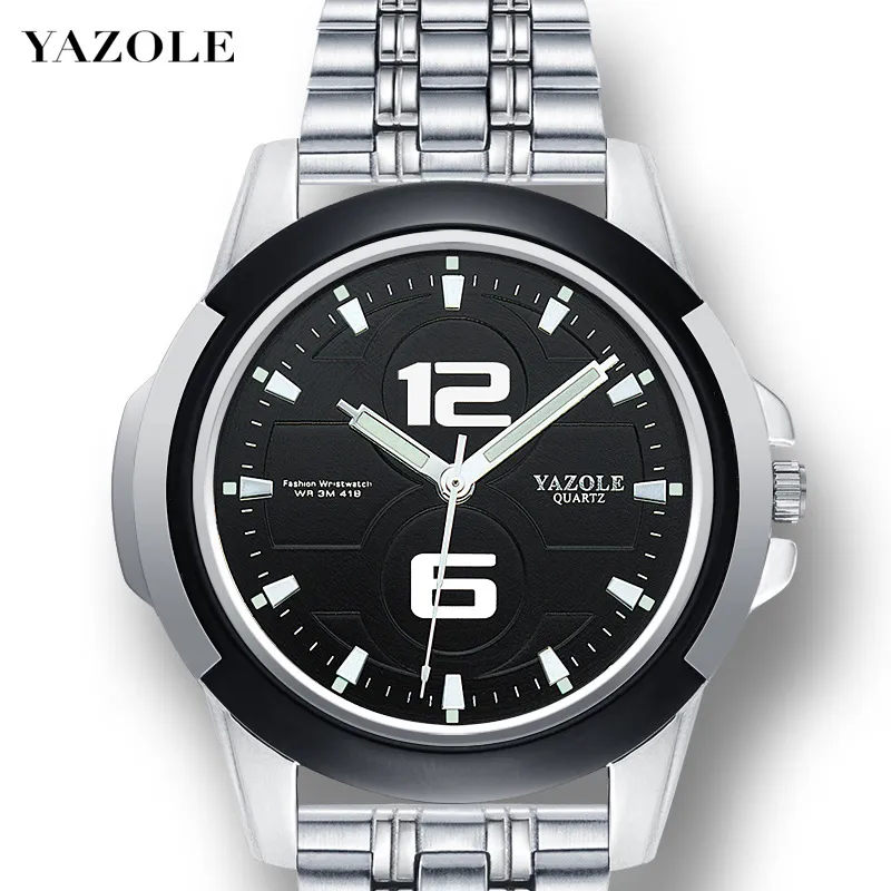 Yazole 372 Men's Quartz Watch - Fashionable Luminous Waterproof Sport Wristwatch for Everyday Wear thumbnail 4