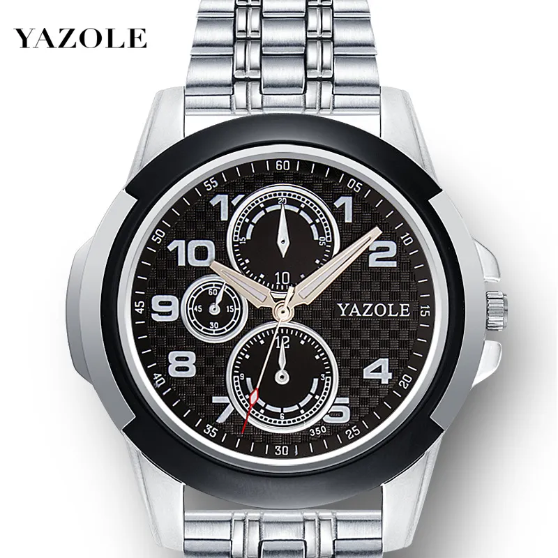 Yazole 372 Men's Quartz Watch - Fashionable Luminous Waterproof Sport Wristwatch for Everyday Wear thumbnail 3