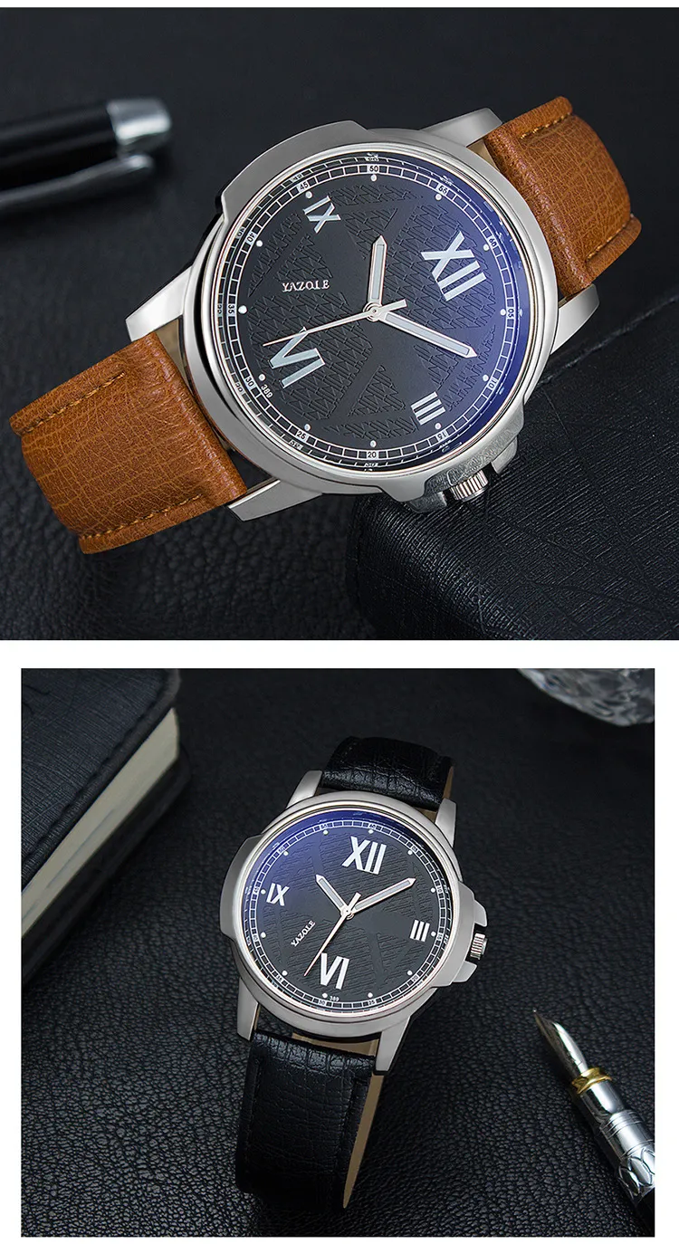 Yazole 389 Men's Business Watch - Waterproof Stainless Steel Quartz Wristwatch for Sport and Everyday Wear showcase 15