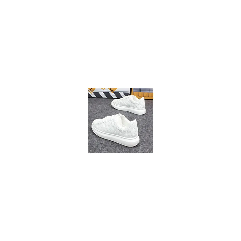 Men's White Fashion Sneakers 2022 - Casual Black & White Shoes, Soft Bottom Board Shoes for Couples, Comfortable and Stylish showcase 2