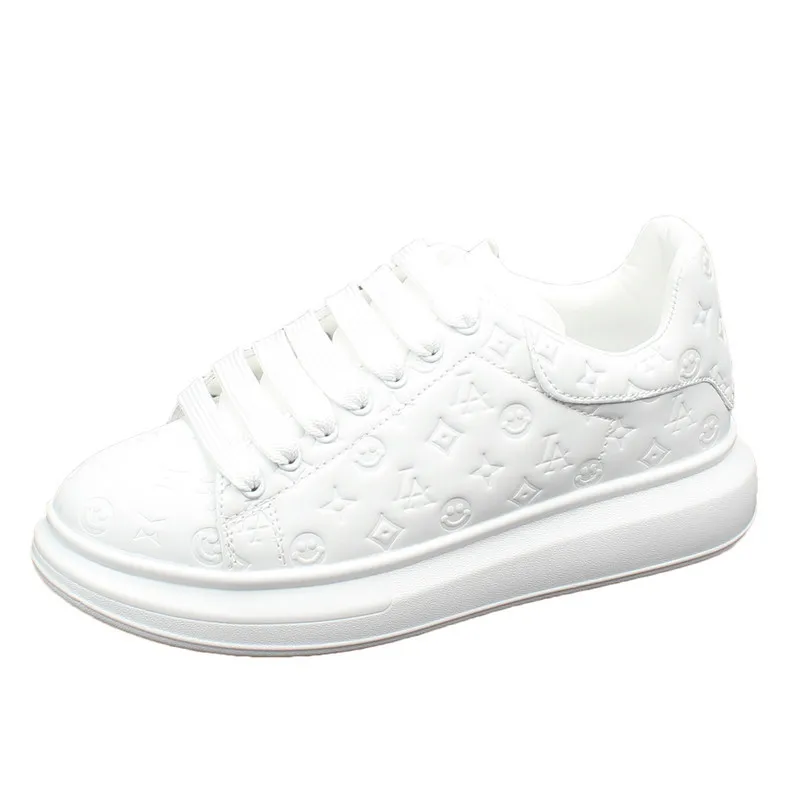Men's White Fashion Sneakers 2022 - Casual Black & White Shoes, Soft Bottom Board Shoes for Couples, Comfortable and Stylish thumbnail 5