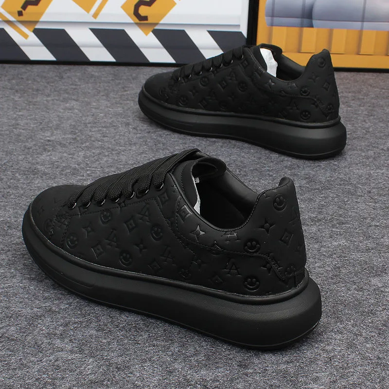 Men's White Fashion Sneakers 2022 - Casual Black & White Shoes, Soft Bottom Board Shoes for Couples, Comfortable and Stylish thumbnail 3