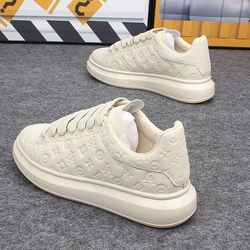 Men's White Fashion Sneakers 2022 - Casual Black & White Shoes, Soft Bottom Board Shoes for Couples, Comfortable and Stylish thumbnail 8