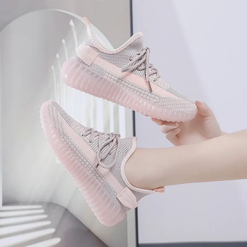Women's Coconut Shoes 2024 New Flying Woven Jelly Sneakers - Korean Style Breathable Comfortable Casual Running Shoes for Students thumbnail 1
