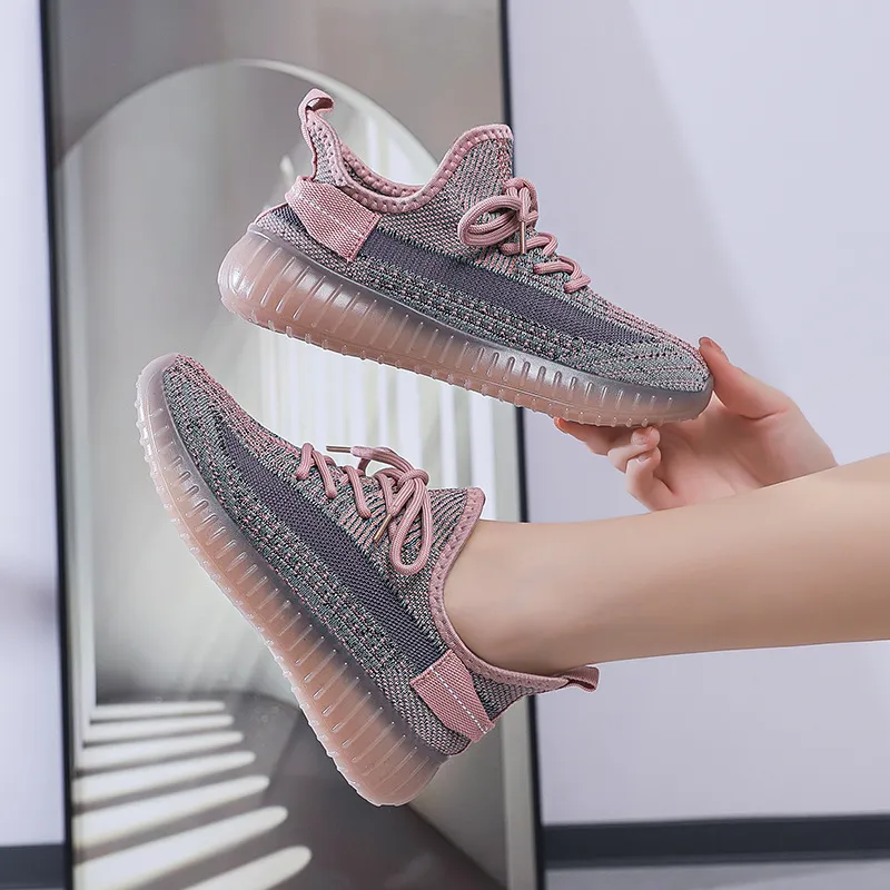 Women's Coconut Shoes 2024 New Flying Woven Jelly Sneakers - Korean Style Breathable Comfortable Casual Running Shoes for Students thumbnail 9