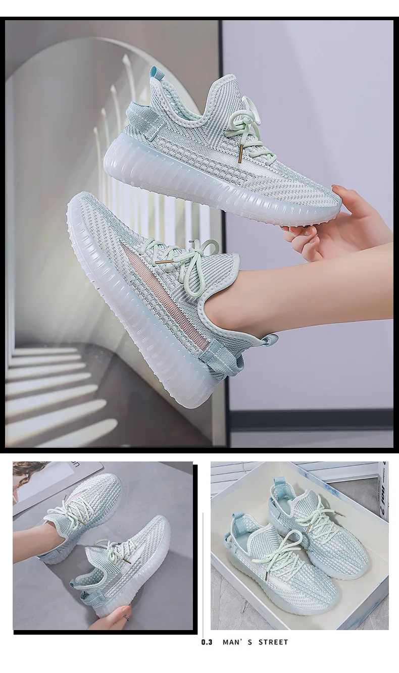 Women's Coconut Shoes 2024 New Flying Woven Jelly Sneakers - Korean Style Breathable Comfortable Casual Running Shoes for Students showcase 9