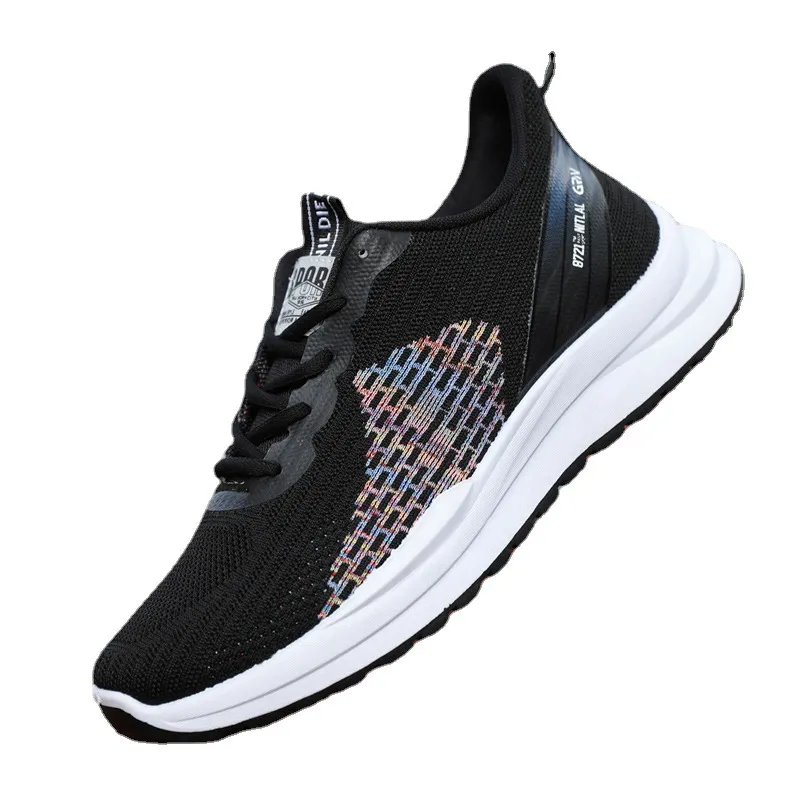 Men's Fashion Sneakers 2024 Spring New Breathable Fly Woven Casual Running Shoes Outdoor Joker Style Wholesale Cross-border thumbnail 5