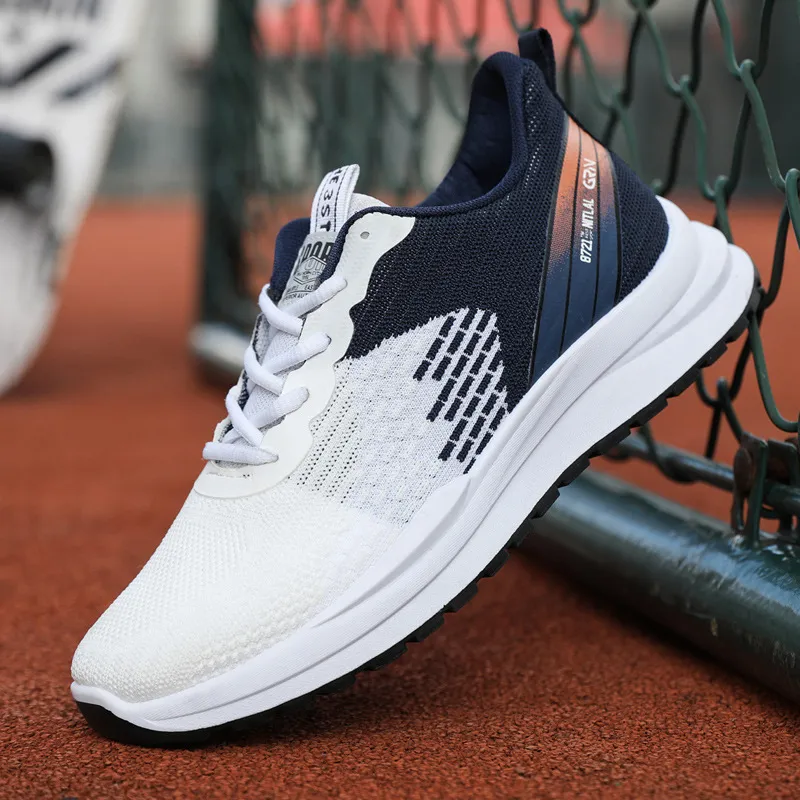 Men's Fashion Sneakers 2024 Spring New Breathable Fly Woven Casual Running Shoes Outdoor Joker Style Wholesale Cross-border thumbnail 4