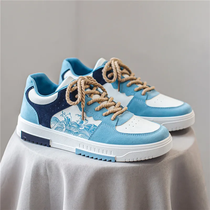 Men's Casual Sneakers 2025 Spring Fashion Brand Sports Leisure Flat Shoes Versatile Niche Design Student Trendy Footwear Comfortable Walking Shoes thumbnail 2