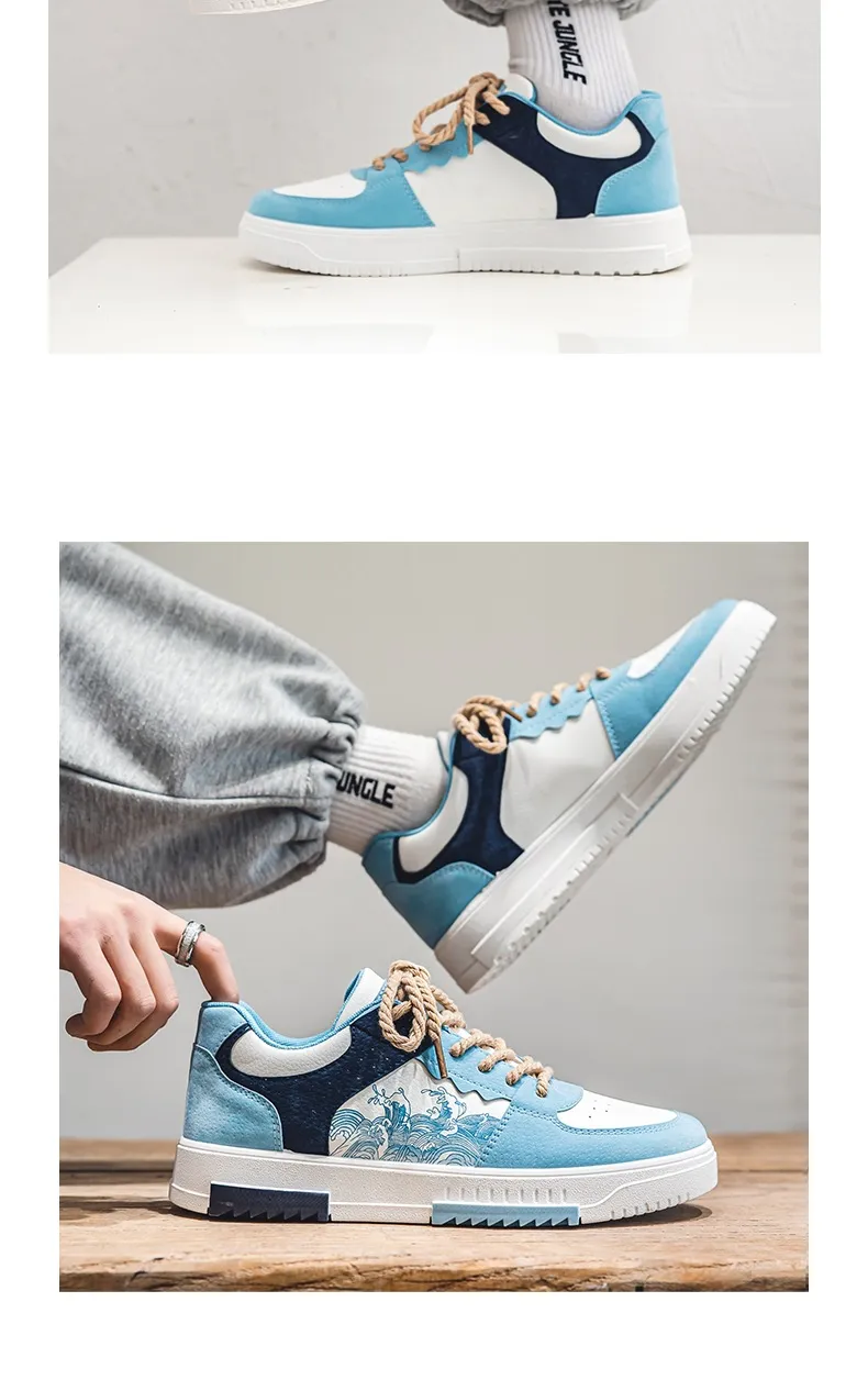 Men's Casual Sneakers 2025 Spring Fashion Brand Sports Leisure Flat Shoes Versatile Niche Design Student Trendy Footwear Comfortable Walking Shoes showcase 9