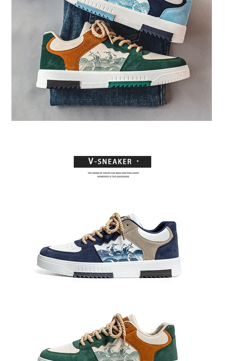 Men's Casual Sneakers 2025 Spring Fashion Brand Sports Leisure Flat Shoes Versatile Niche Design Student Trendy Footwear Comfortable Walking Shoes showcase 2