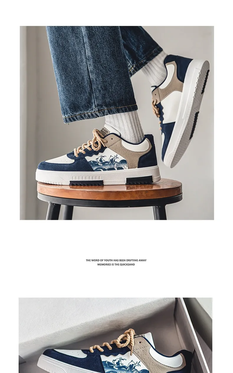 Men's Casual Sneakers 2025 Spring Fashion Brand Sports Leisure Flat Shoes Versatile Niche Design Student Trendy Footwear Comfortable Walking Shoes showcase 5