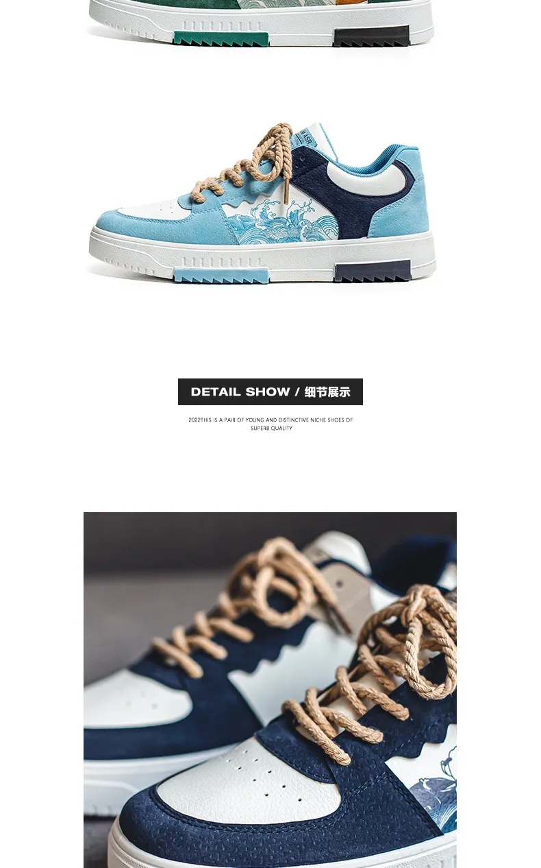 Men's Casual Sneakers 2025 Spring Fashion Brand Sports Leisure Flat Shoes Versatile Niche Design Student Trendy Footwear Comfortable Walking Shoes showcase 3