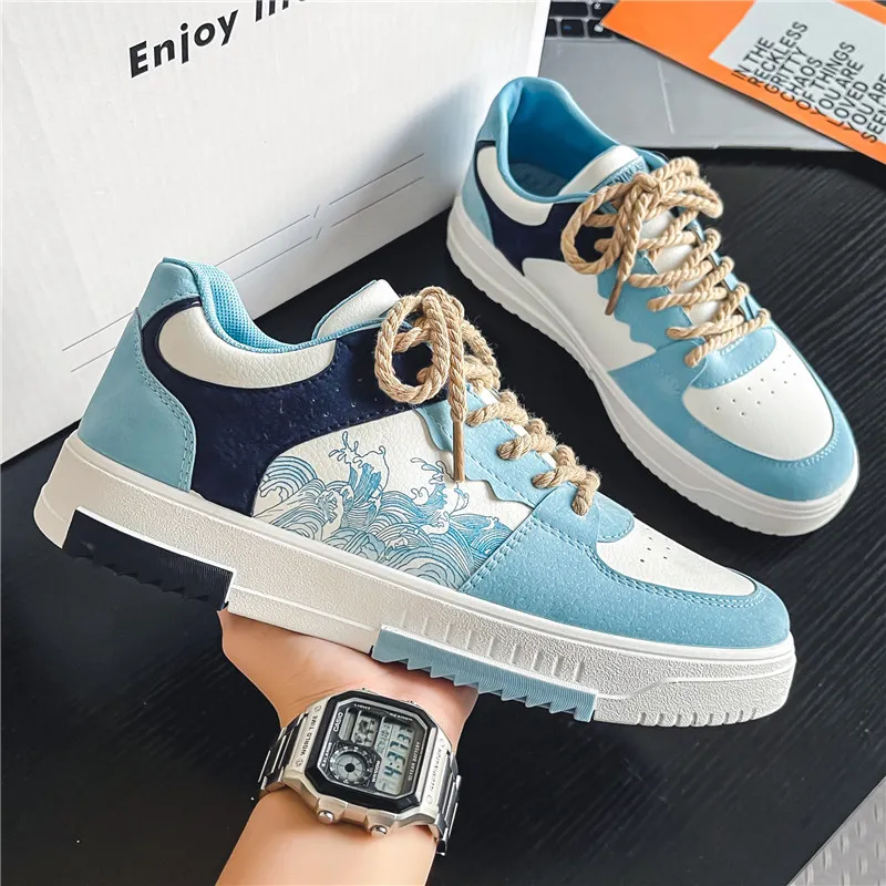 Men's Casual Sneakers 2025 Spring Fashion Brand Sports Leisure Flat Shoes Versatile Niche Design Student Trendy Footwear Comfortable Walking Shoes thumbnail 6