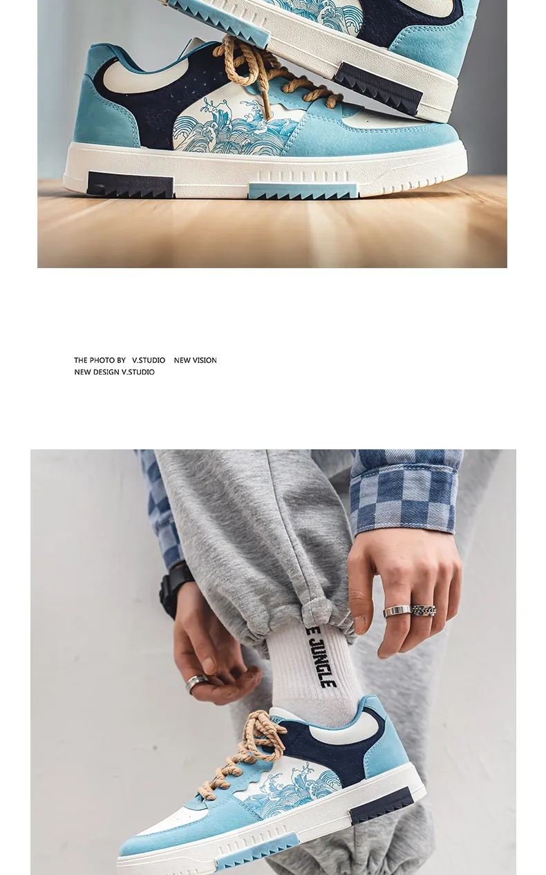 Men's Casual Sneakers 2025 Spring Fashion Brand Sports Leisure Flat Shoes Versatile Niche Design Student Trendy Footwear Comfortable Walking Shoes showcase 8