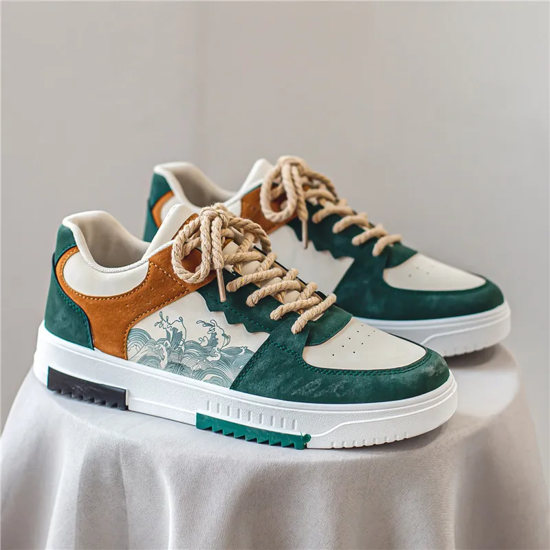 Men's Casual Sneakers 2025 Spring Fashion Brand Sports Leisure Flat Shoes Versatile Niche Design Student Trendy Footwear Comfortable Walking Shoes thumbnail 3