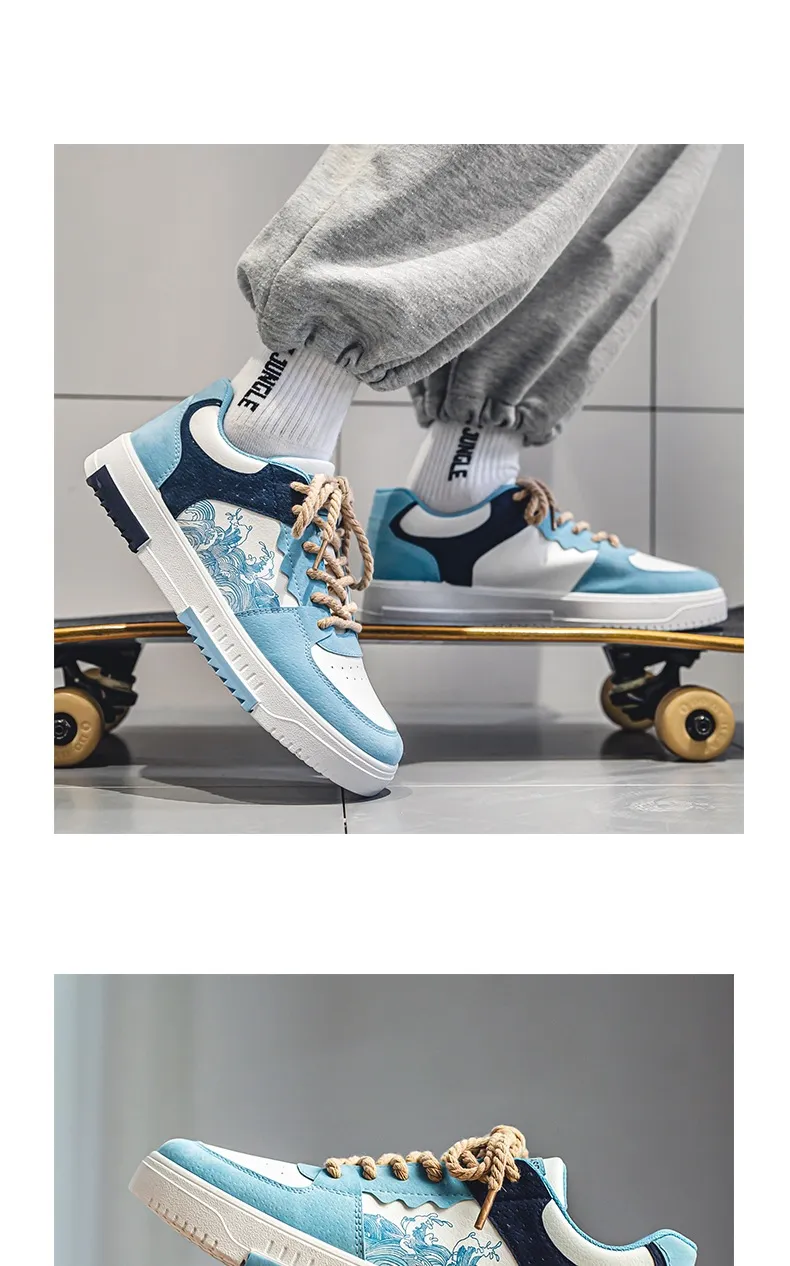 Men's Casual Sneakers 2025 Spring Fashion Brand Sports Leisure Flat Shoes Versatile Niche Design Student Trendy Footwear Comfortable Walking Shoes showcase 7