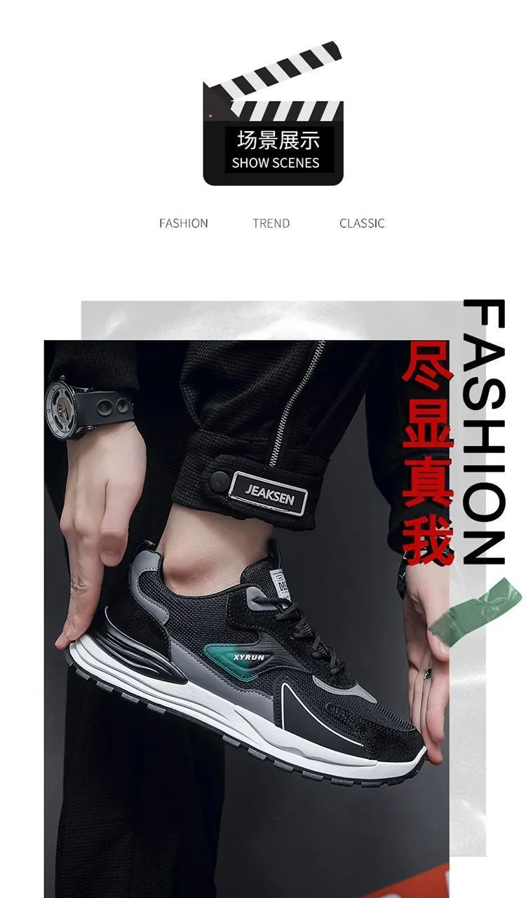 Men's Summer Breathable Mesh Sneakers Lightweight Running Shoes Casual Sports Walking Shoes Soft Sole Comfortable Athletic Footwear showcase 12