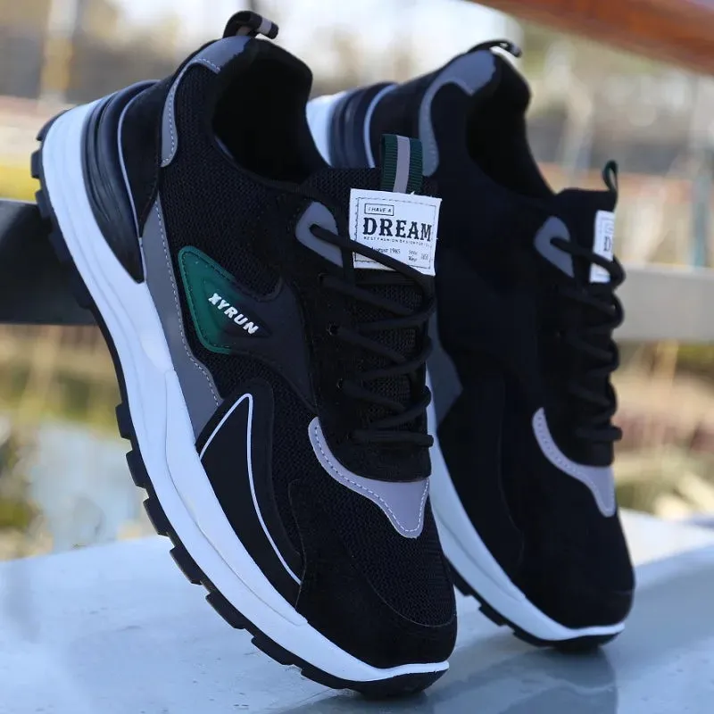 Men's Summer Breathable Mesh Sneakers Lightweight Running Shoes Casual Sports Walking Shoes Soft Sole Comfortable Athletic Footwear thumbnail 2
