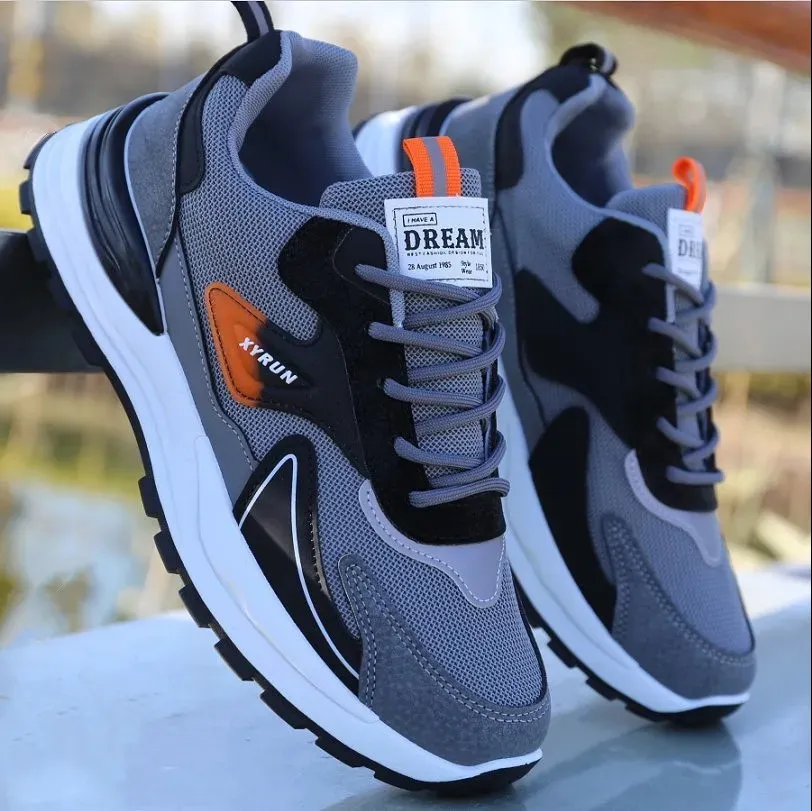 Men's Summer Breathable Mesh Sneakers Lightweight Running Shoes Casual Sports Walking Shoes Soft Sole Comfortable Athletic Footwear thumbnail 7