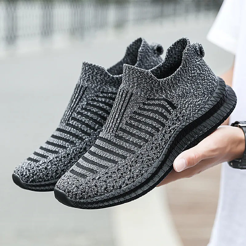 Men's Breathable Mesh Running Shoes - Lightweight Summer Sports Sneakers - Large Size 48 - Trendy Cross-Border Design - Includes Socks thumbnail 1