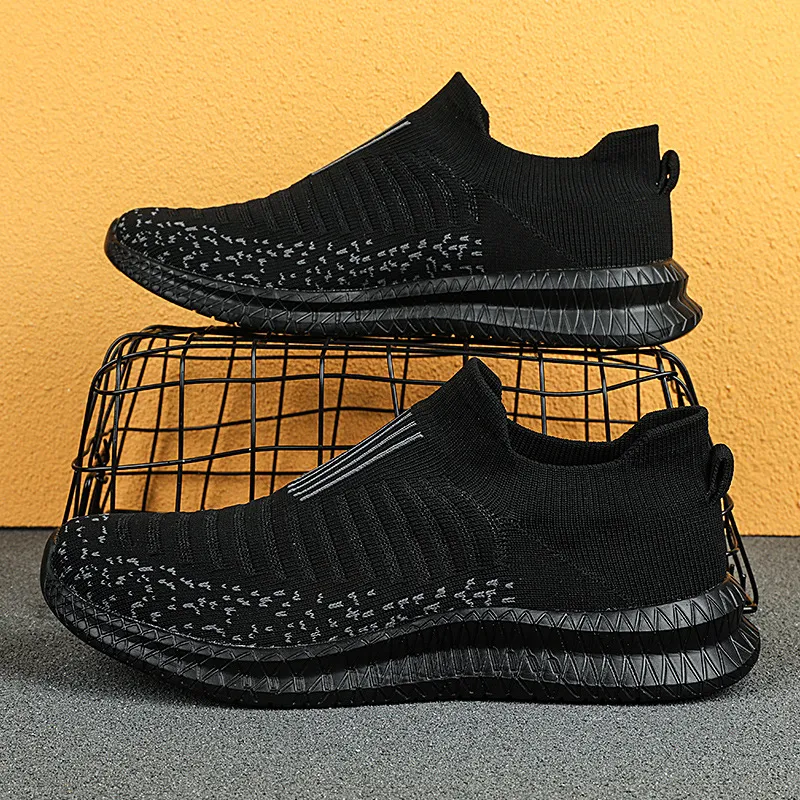 Men's Breathable Mesh Running Shoes - Lightweight Summer Sports Sneakers - Large Size 48 - Trendy Cross-Border Design - Includes Socks thumbnail 3