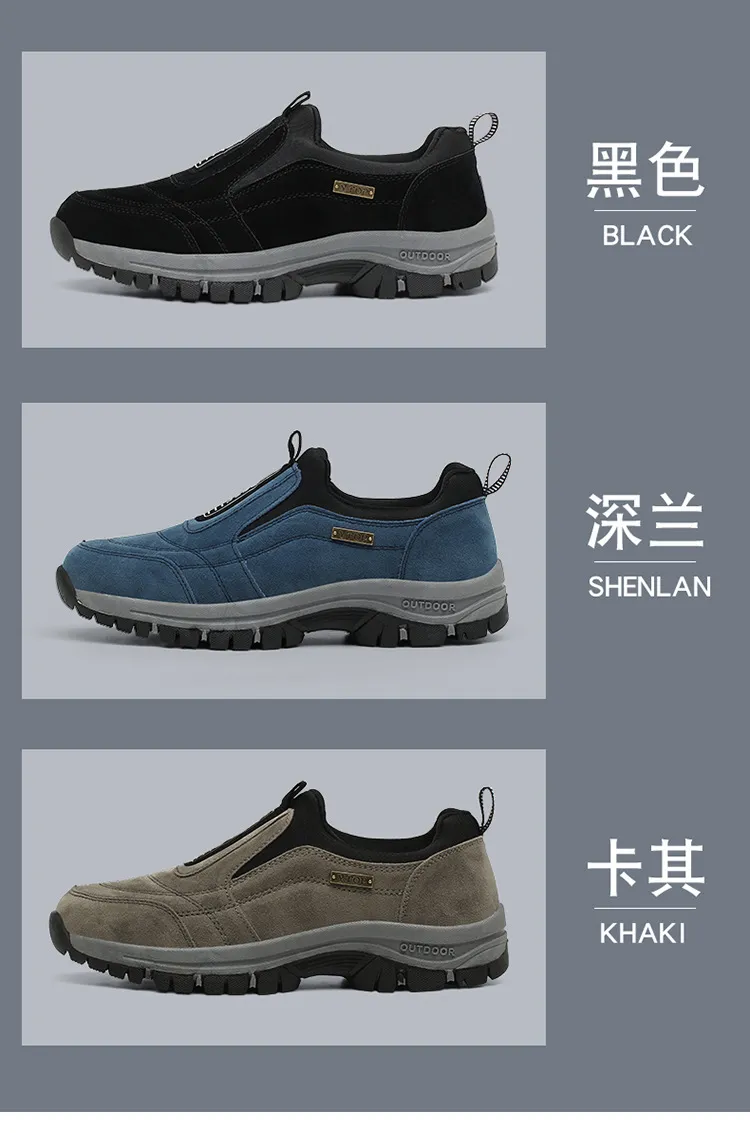 Men's Outdoor Walking Shoes Lightweight Breathable Running Sneakers - Large Size Hiking and Sports Footwear for Elderly and Active Individuals - Trendy Cross-Border Fashion showcase 14